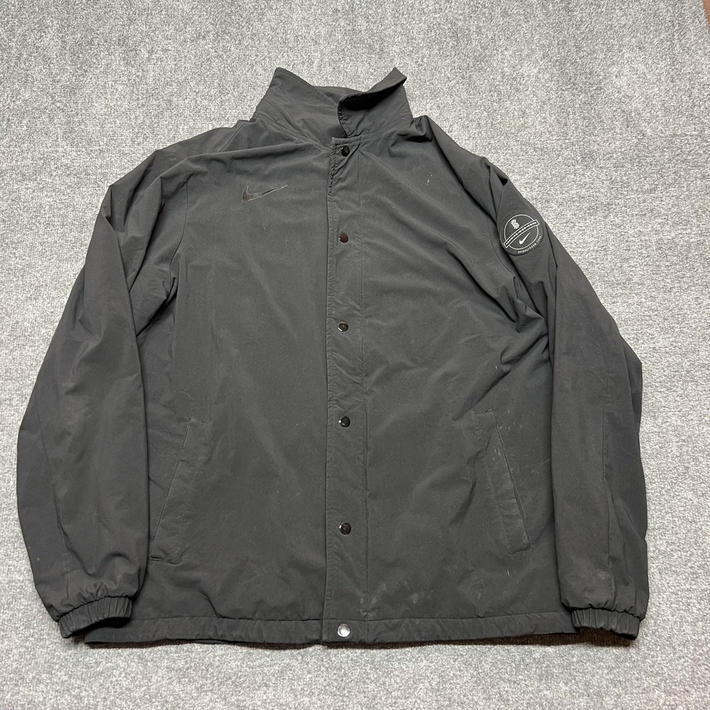 Nike Shield Kyrie Irving Basketball Jacket Mens XL Black Full Zip Snap Button